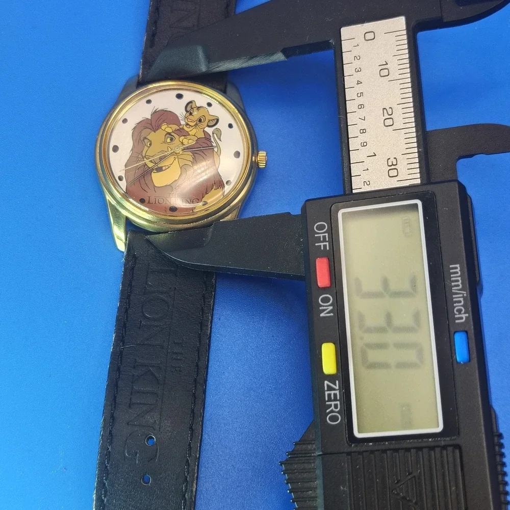 Vintage 1996 Timex Disney The Lion King 33mm Women's Quartz‎ Watch Logo Leather